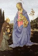 Fra Filippo Lippi Madonna with Child, St Anthony of Padua and a Friar before 1480 oil painting artist